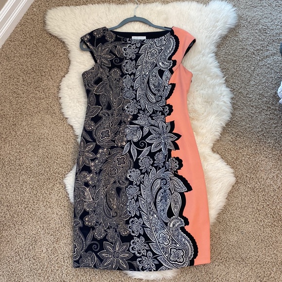 Medium, London Times cap sleeve midi dress - excellent condition - Picture 6 of 7